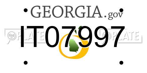 IT07997 Georgia License Plate