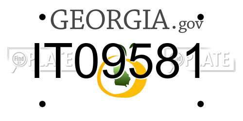 IT09581 Georgia License Plate