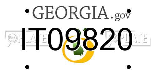 IT09820 Georgia License Plate