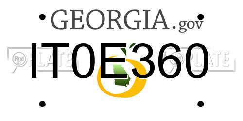 IT0E360 Georgia License Plate