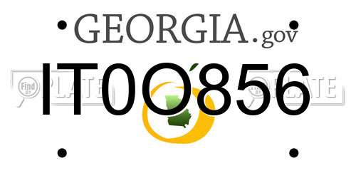IT0O856 Georgia License Plate