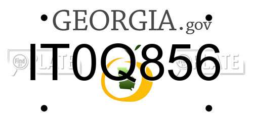 IT0Q856 Georgia License Plate