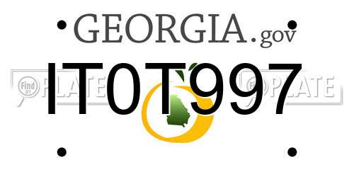 IT0T997 Georgia License Plate