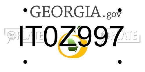IT0Z997 Georgia License Plate