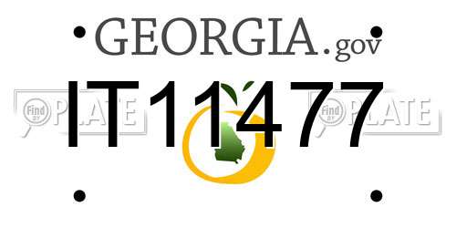 IT11477 Georgia License Plate