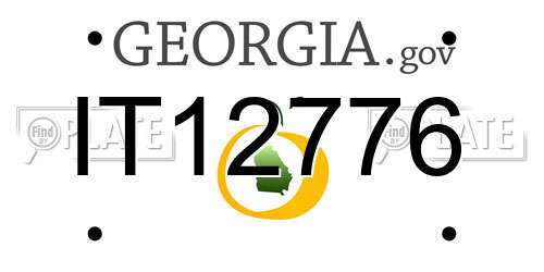 IT12776 Georgia License Plate