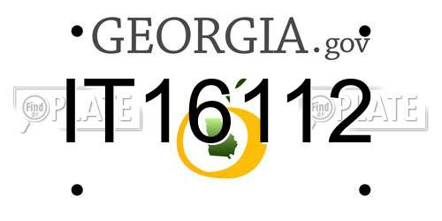 IT16112 Georgia License Plate