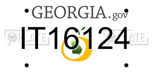 IT16124 Georgia License Plate