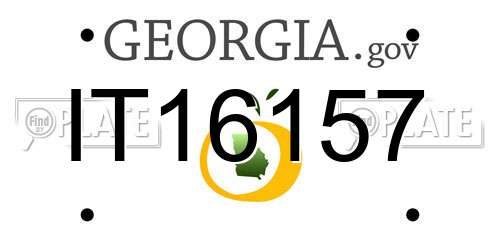 IT16157 Georgia License Plate