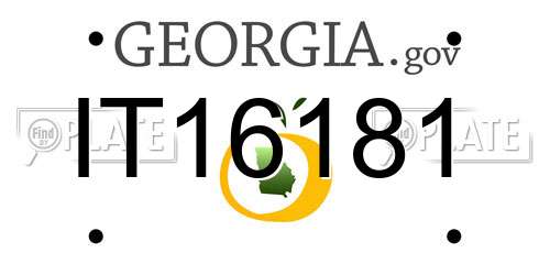 IT16181 Georgia License Plate