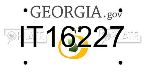 IT16227 Georgia License Plate