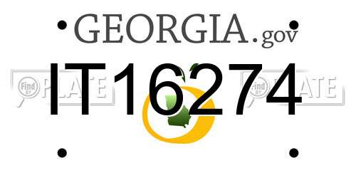 IT16274 Georgia License Plate