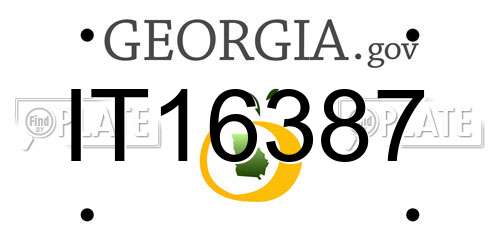 IT16387 Georgia License Plate