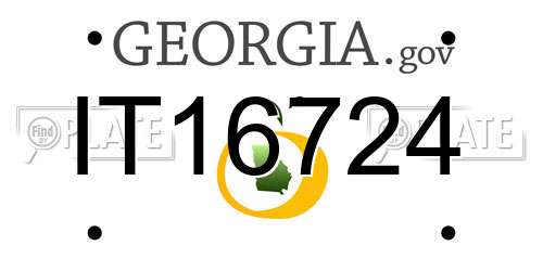 IT16724 Georgia License Plate