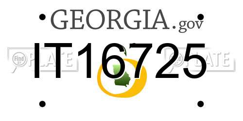 IT16725 Georgia License Plate