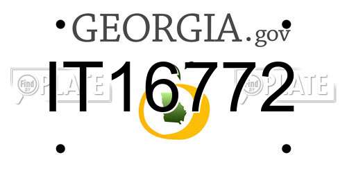 IT16772 Georgia License Plate