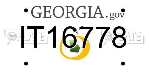 IT16778 Georgia License Plate