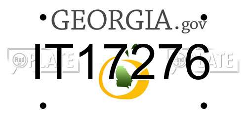 IT17276 Georgia License Plate