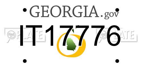 IT17776 Georgia License Plate