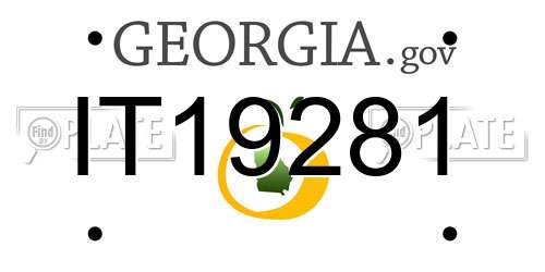 IT19281 Georgia License Plate