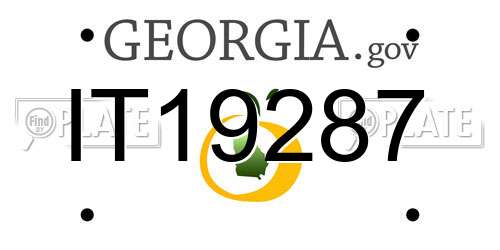 IT19287 Georgia License Plate
