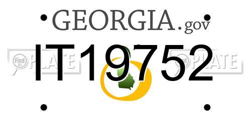 IT19752 Georgia License Plate