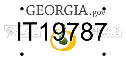 IT19787 Georgia License Plate