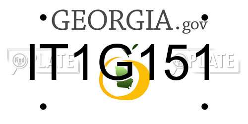 IT1G151 Georgia License Plate