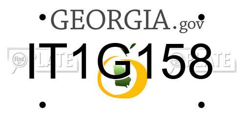 IT1G158 Georgia License Plate