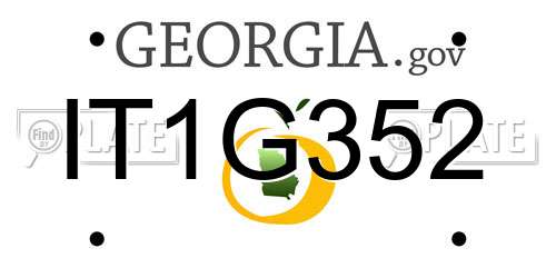 IT1G352 Georgia License Plate