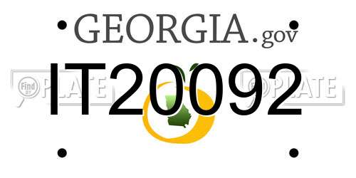 IT20092 Georgia License Plate