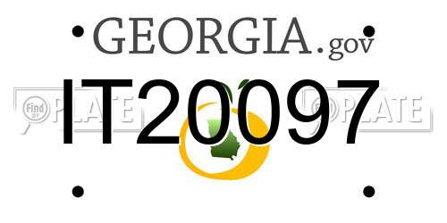 IT20097 Georgia License Plate