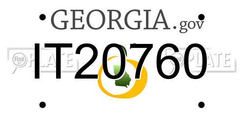 IT20760 Georgia License Plate