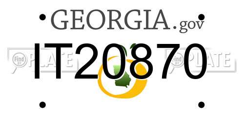 IT20870 Georgia License Plate