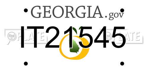 IT21545 Georgia License Plate