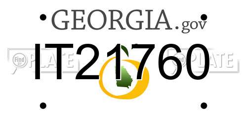 IT21760 Georgia License Plate