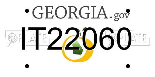 IT22060 Georgia License Plate