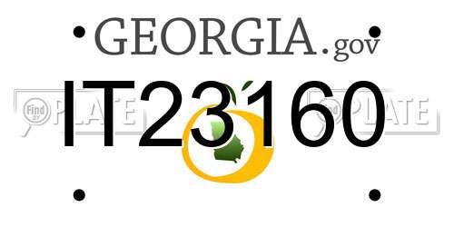 IT23160 Georgia License Plate