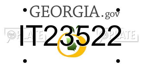 IT23522 Georgia License Plate