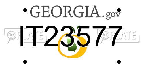 IT23577 Georgia License Plate
