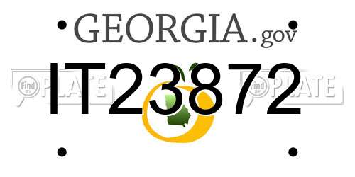 IT23872 Georgia License Plate