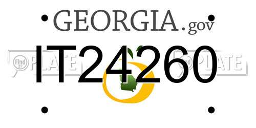 IT24260 Georgia License Plate
