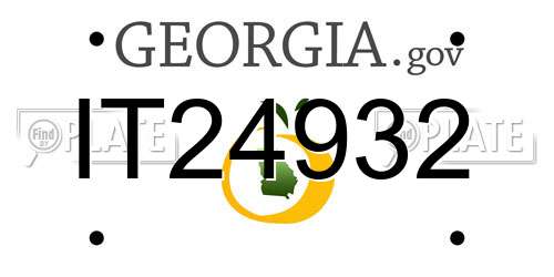 IT24932 Georgia License Plate