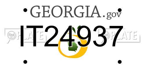 IT24937 Georgia License Plate