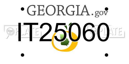 IT25060 Georgia License Plate