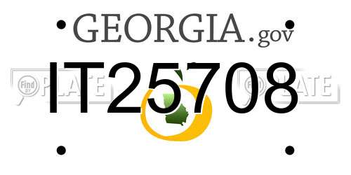 IT25708 Georgia License Plate