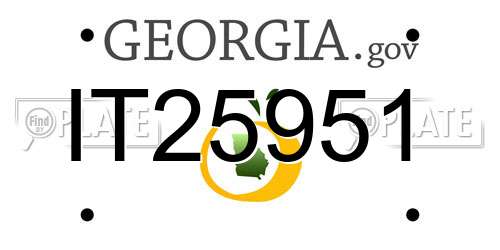 IT25951 Georgia License Plate