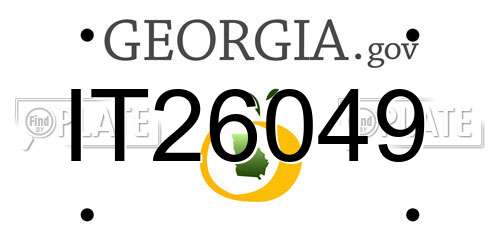 IT26049 Georgia License Plate