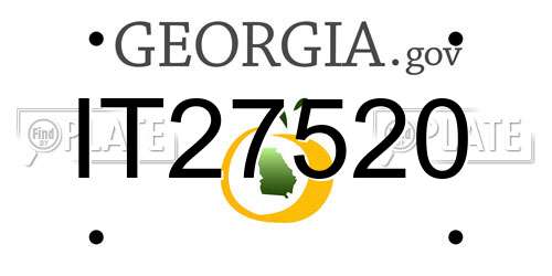 IT27520 Georgia License Plate
