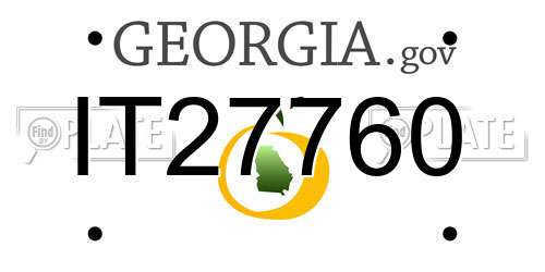 IT27760 Georgia License Plate